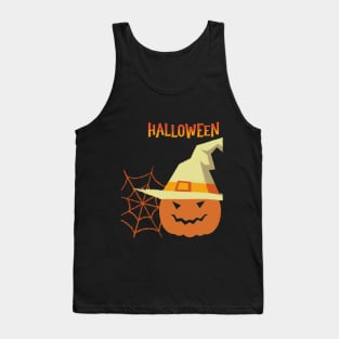 Simple Halloween with carving pumkin Tank Top